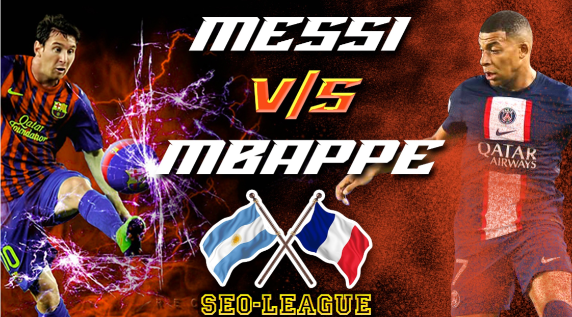 Messi vs mbappe banner